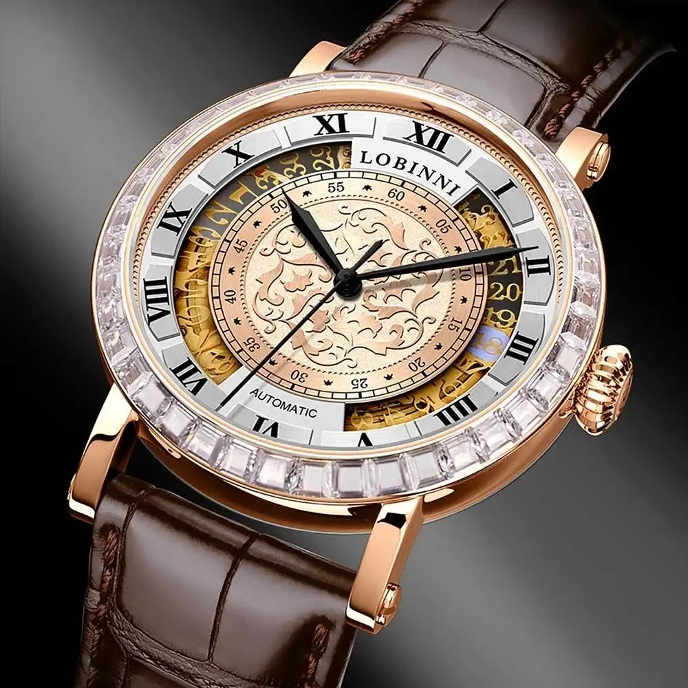 Men's Vintage Luxury Automatic Self-Wind Waterproof Mechanical Watch