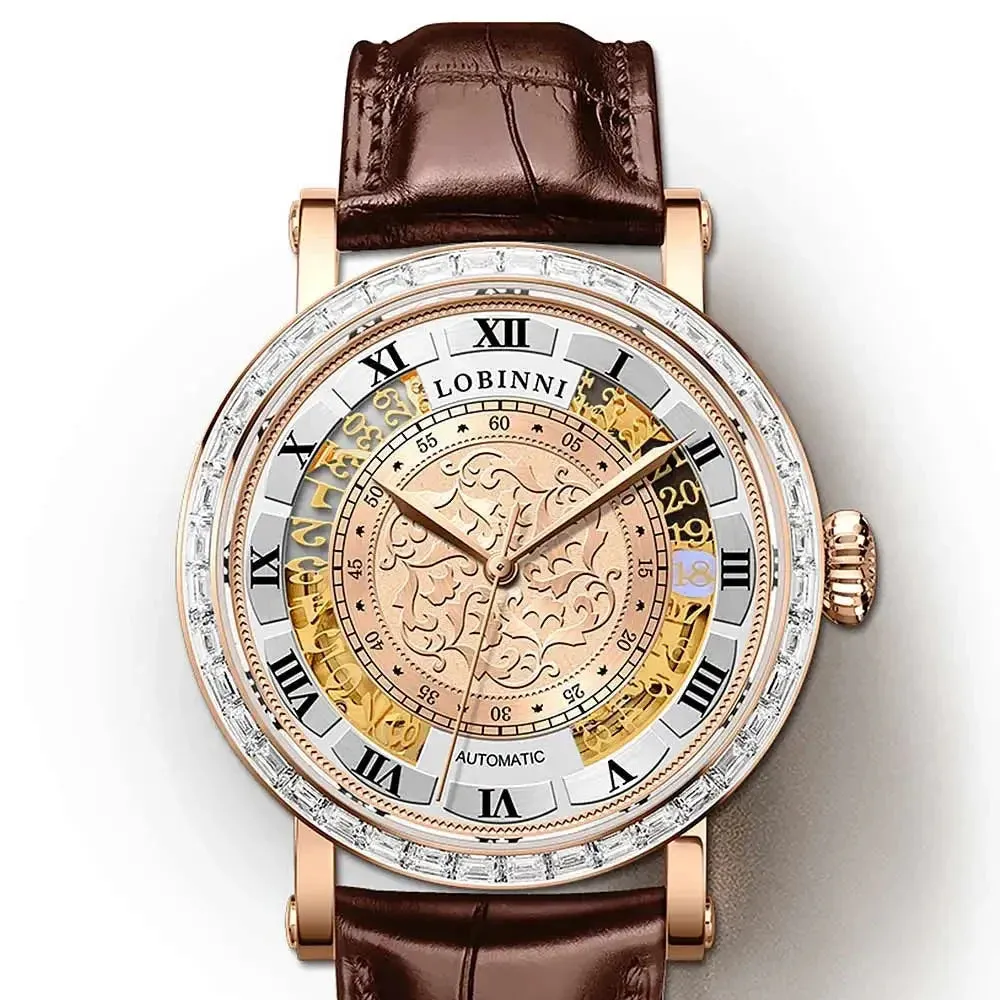 Men's Vintage Luxury Automatic Self-Wind Waterproof Mechanical Watch