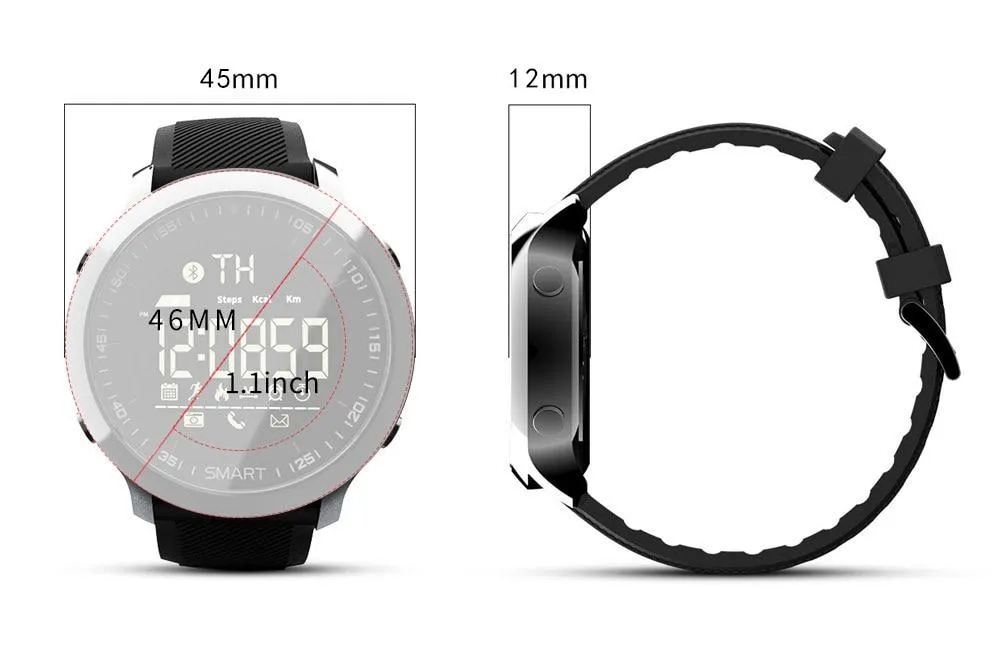 Men's Waterproof Swimming Bluetooth Outdoor Sport Smartwatch with Pedometer