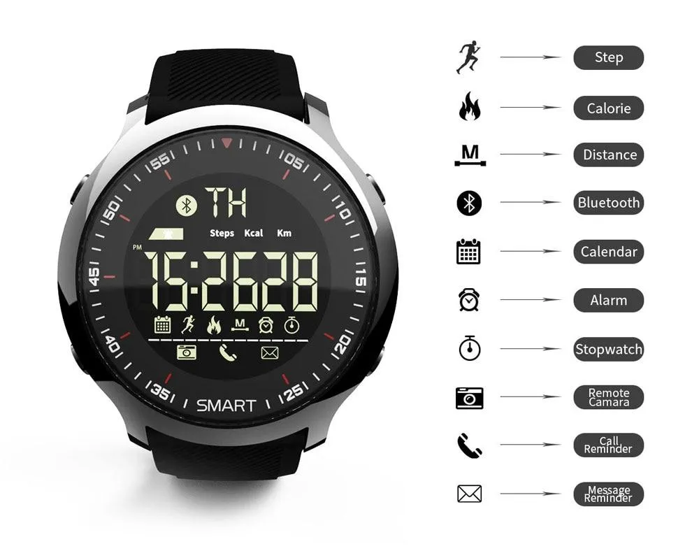 Men's Waterproof Swimming Bluetooth Outdoor Sport Smartwatch with Pedometer