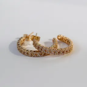 Micropave Cuban Chain Hoops