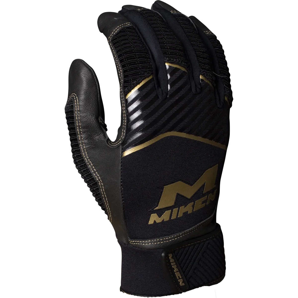 Miken Adult Batting Gloves: MBGGLD