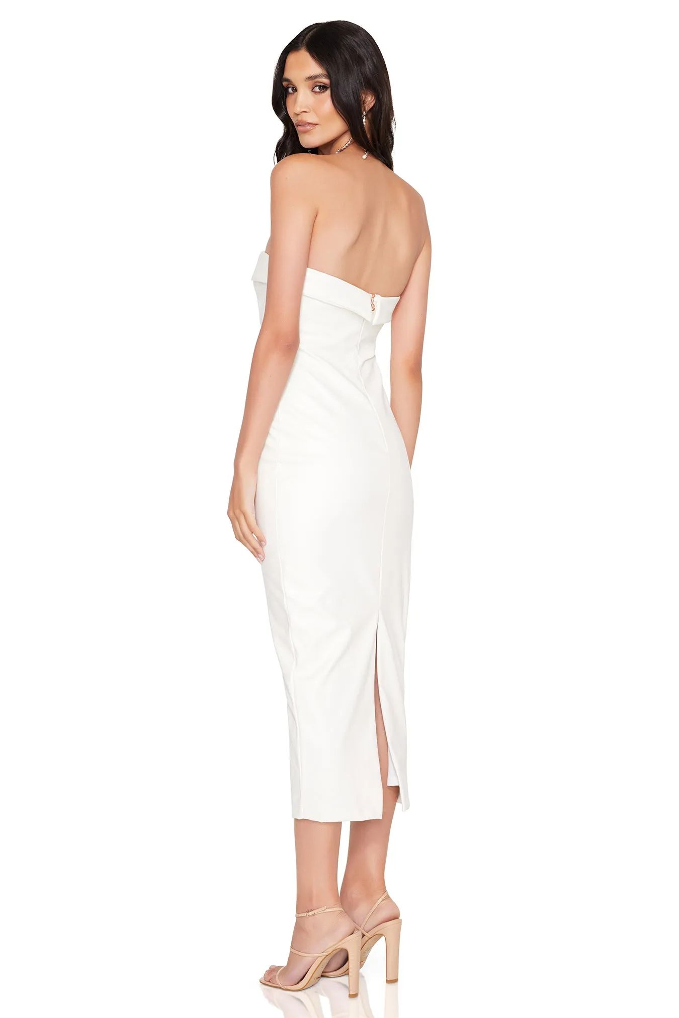 Nookie Cleo Strapless Midi Dress - Ivory