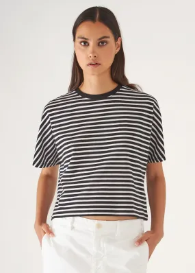 ORGANIC PIMA COTTON STRIPE DOLMAN T-SHIRT