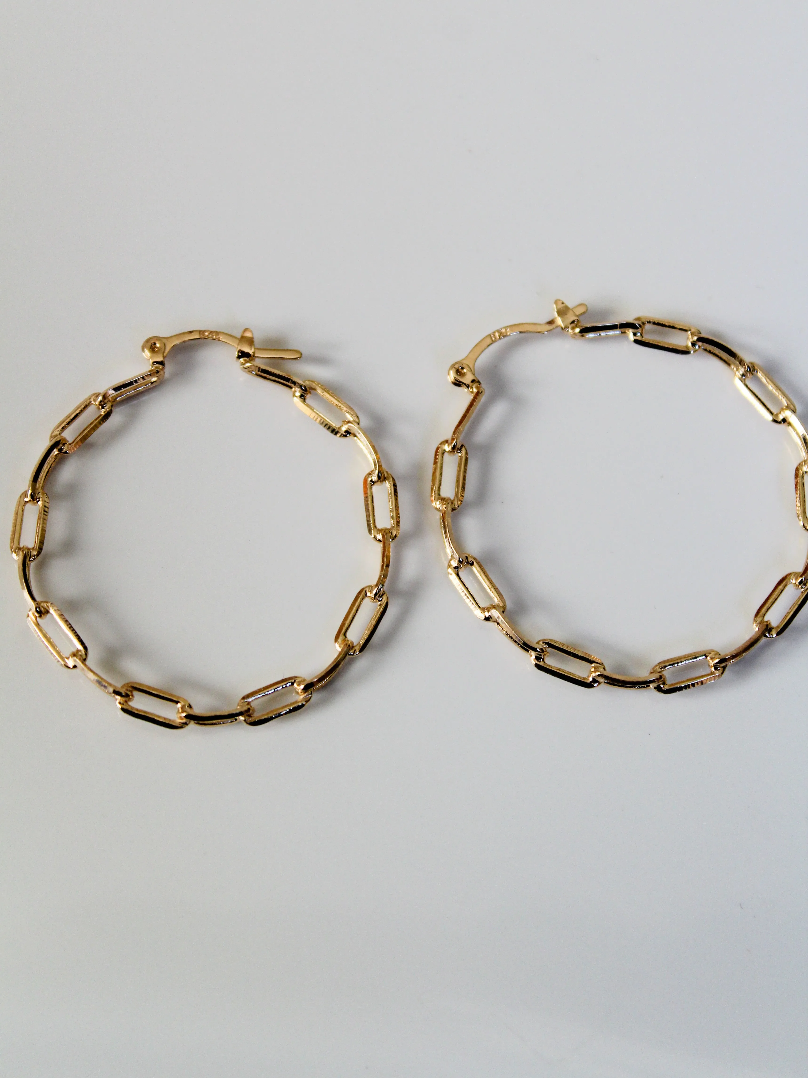 Paperclip Hoop Earrings