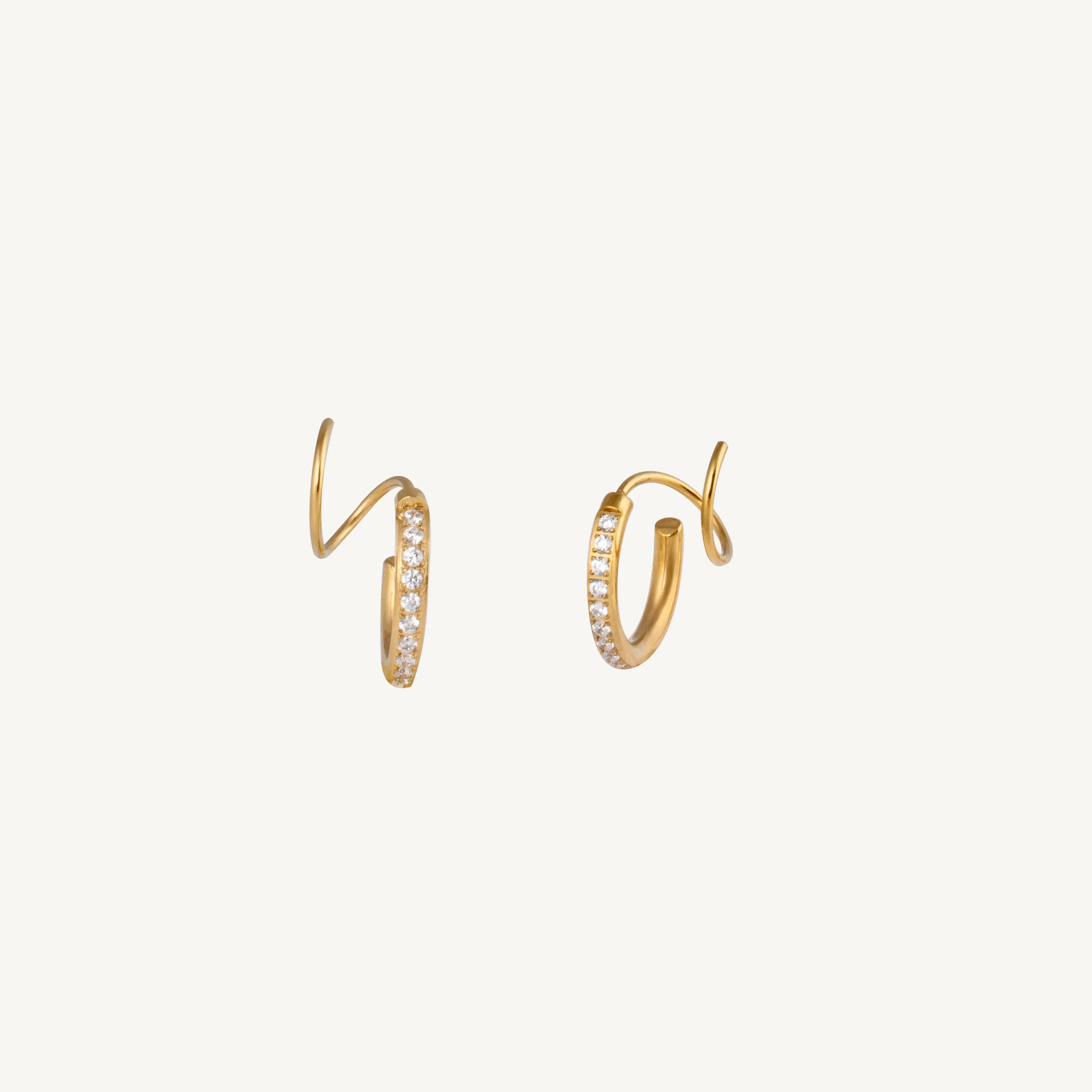 Paris Faux Double Hoops