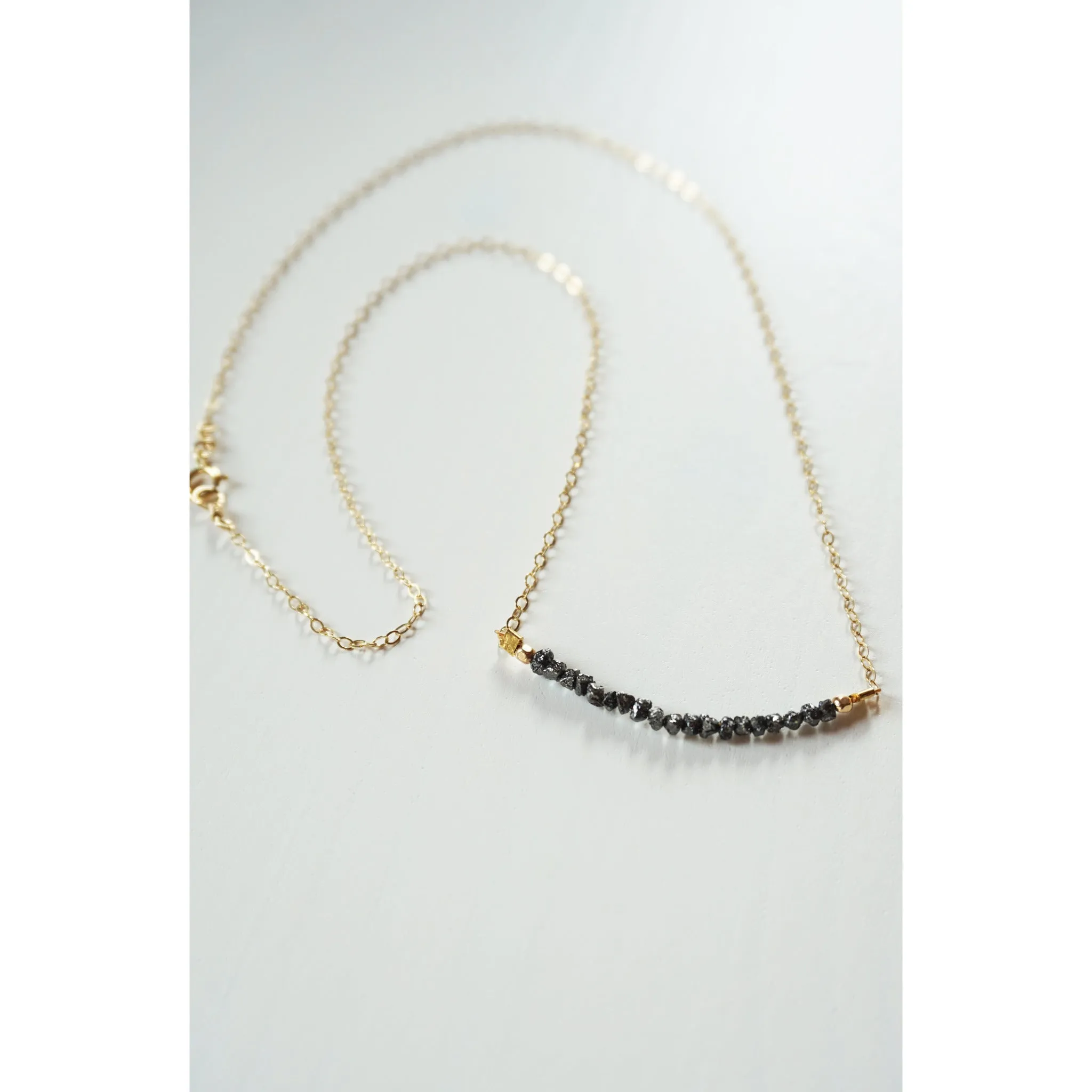 Raw Black Diamond Necklace