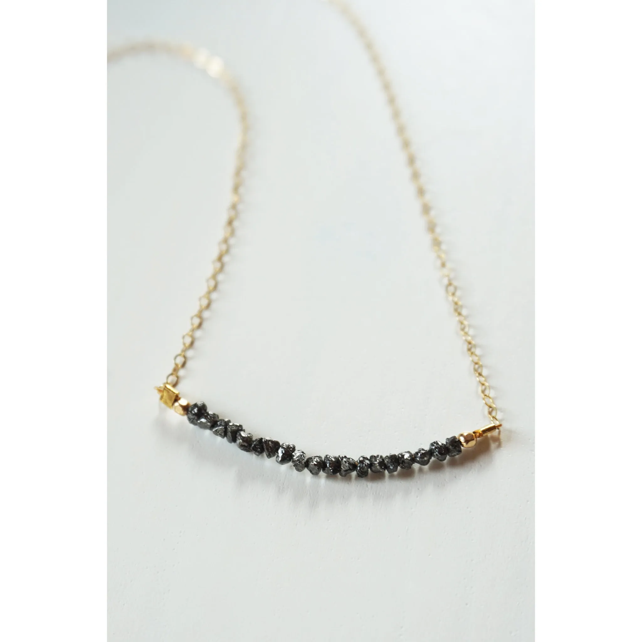 Raw Black Diamond Necklace