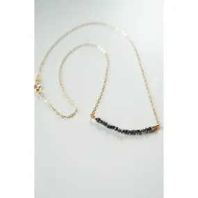 Raw Black Diamond Necklace