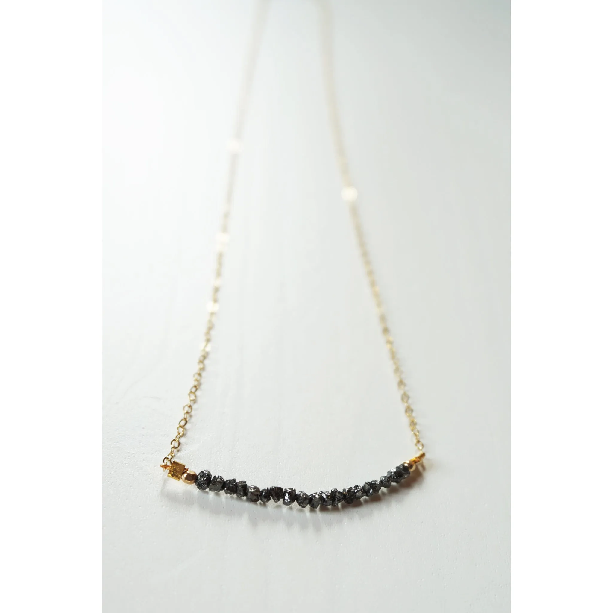 Raw Black Diamond Necklace