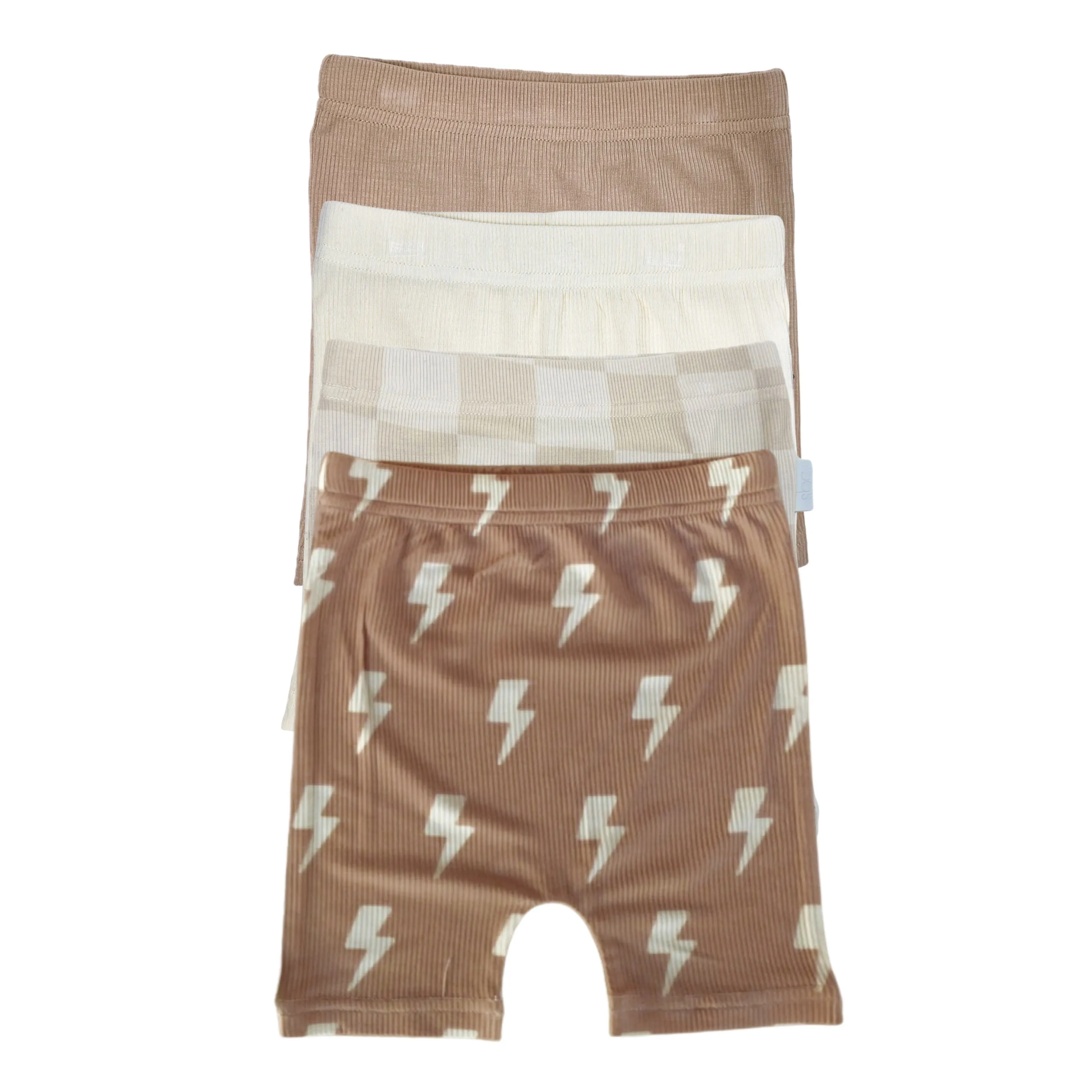 SHORE BABY Everyday Bamboo Biker Shorts (4 Pack) - Rebel Beige (COLLECTIVE)