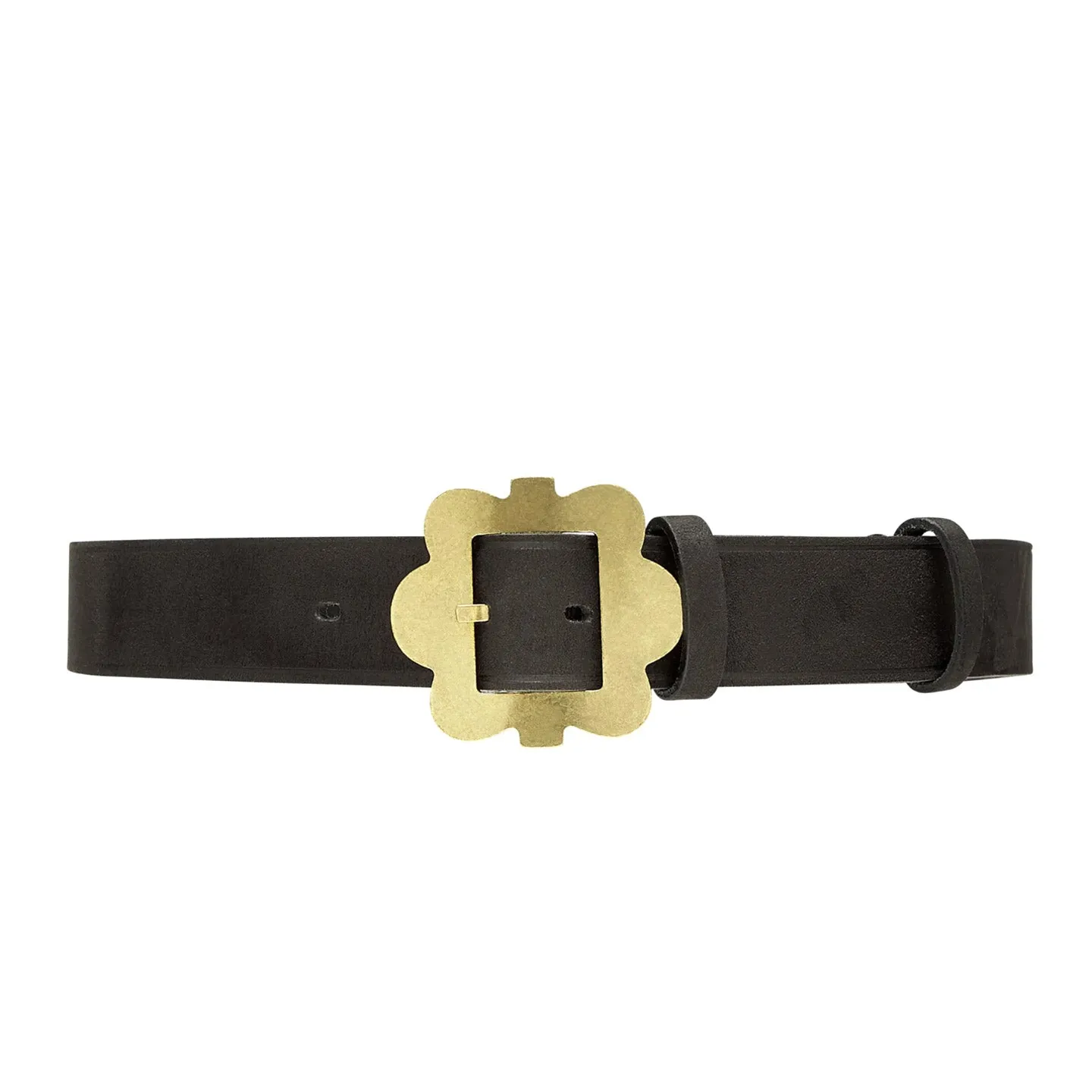 SKY HIGH FARM WORKWEAR BELT FLOWER BUCKLE BLACK