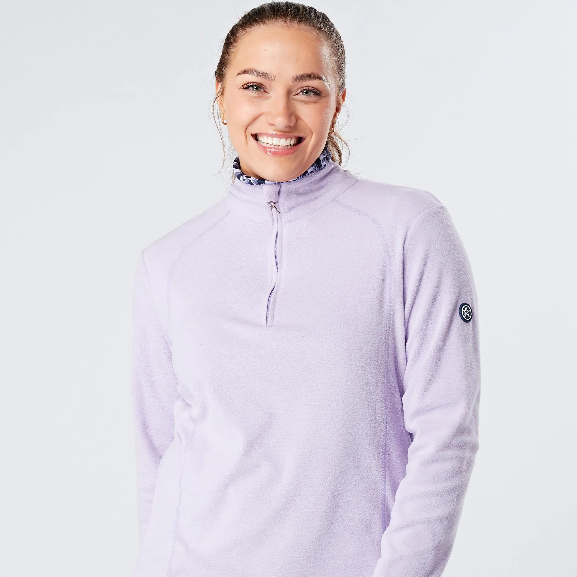 Swing Out Sister Julia Fleece Ladies Golf Base Layer Digital Lavender