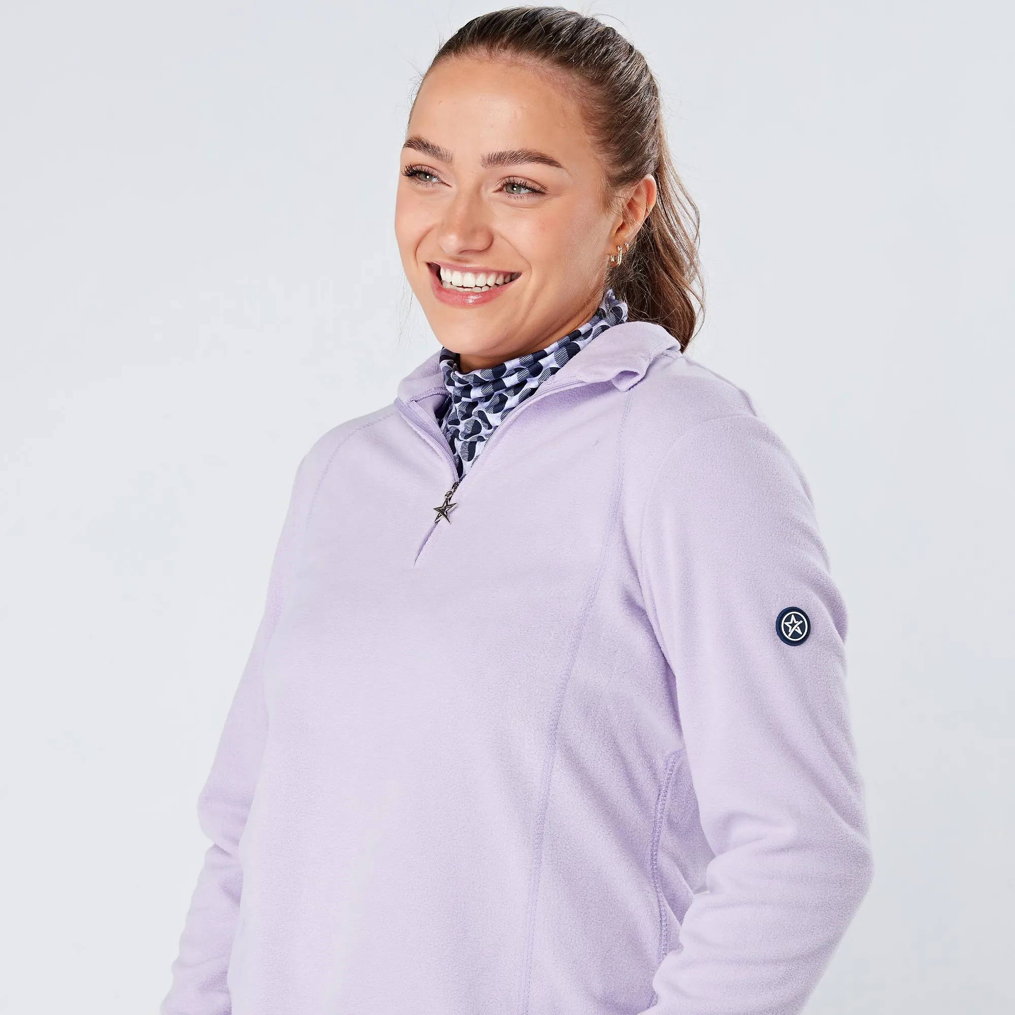 Swing Out Sister Julia Fleece Ladies Golf Base Layer Digital Lavender