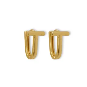 T dainty earrings gold-filled