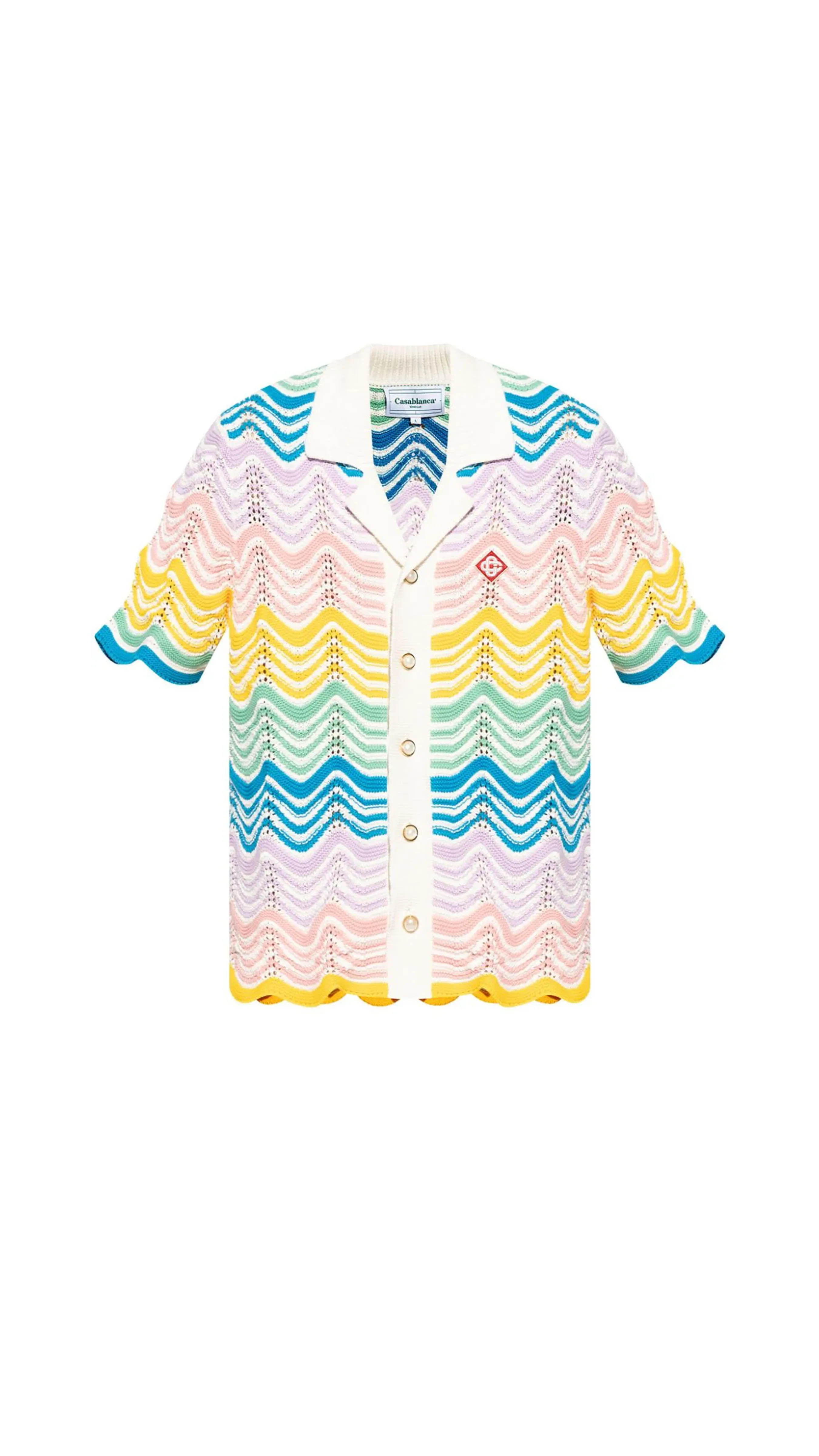 Wave Crochet Shirt - Multicolor