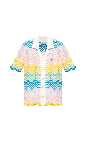 Wave Crochet Shirt - Multicolor